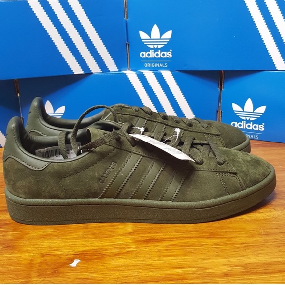 Adidas Originals Campus in Dark Cargo Green US Men’s Size 10.5 - Picture 2 of 7